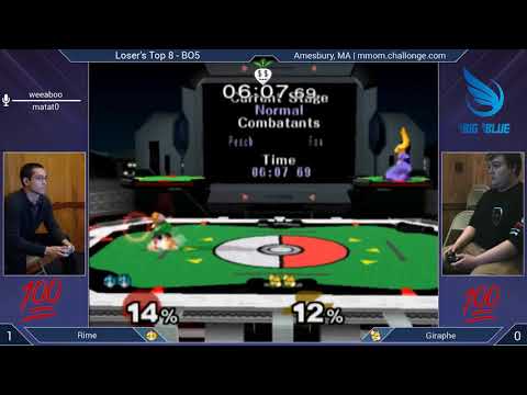 MMOM100 SSBM - rime (Peach) vs. Giraphe (Fox) - Melee LQF