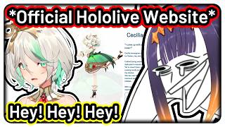 Ina Noticed Something About Cecilia's Page On The Official Hololive Website【Hololive EN】