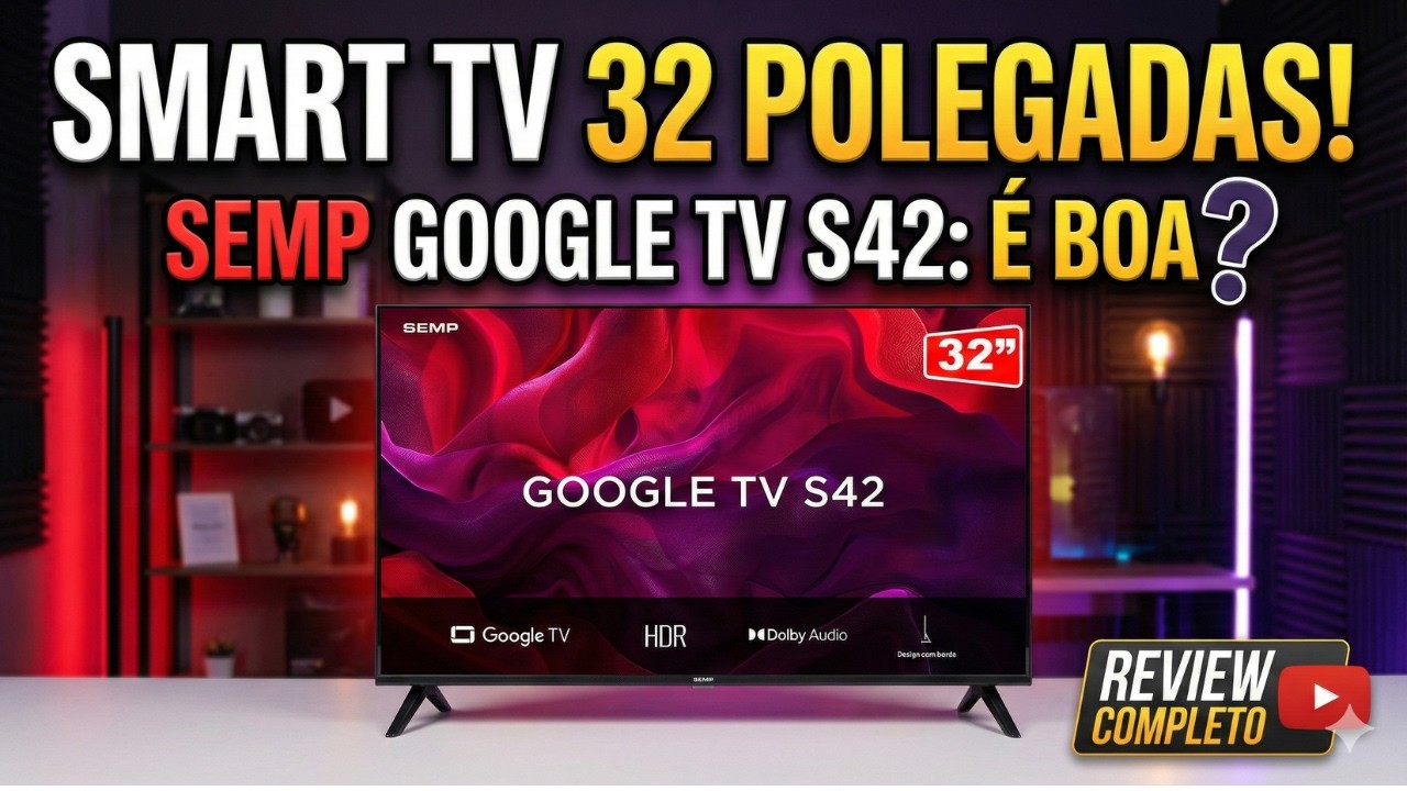 Miniatura da avaliação em vídeo de Smart TV Semp 32 Polegadas LED HD 32S42