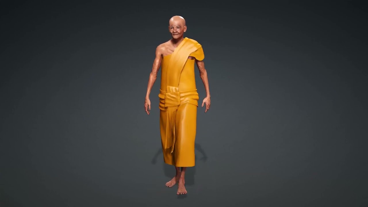 Khmer Monk use with Iclone8 and CC4 3D Model
