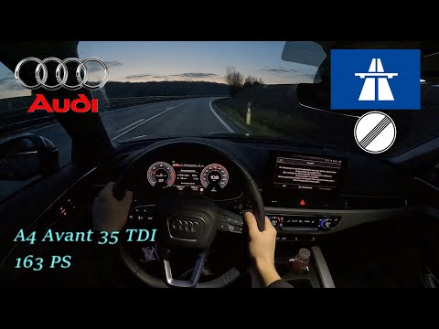 2023 AUDI A4 AVANT 35 TDI 163 PS NIGHT POV DRIVE TOPSPEED Würzburg (60 FPS/1440p)