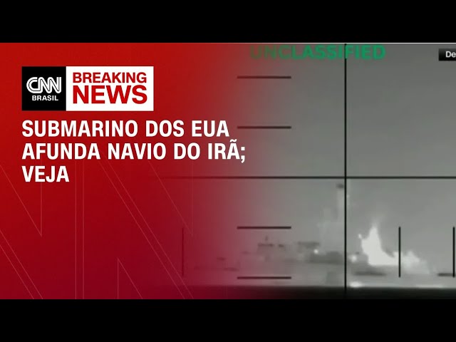 Vídeo mostra ataque de submarino dos EUA contra navio de guerra do Irã; 80 morreram | LIVE CNN