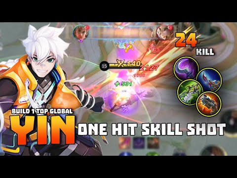 24 Kill!!! Yin One Hit Build Gameplay | Build Top 1 Global 2022 Yin ~ Mlbb