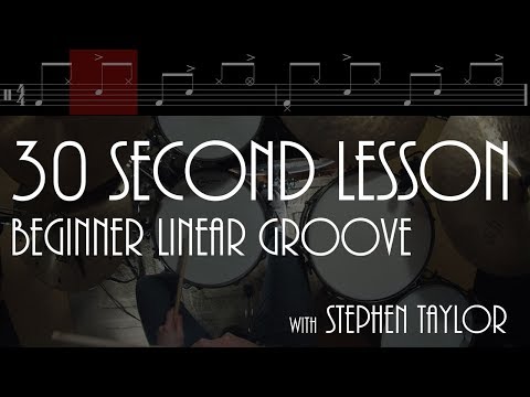 30 Second Lesson - Beginner Linear Groove (Stephen Taylor)