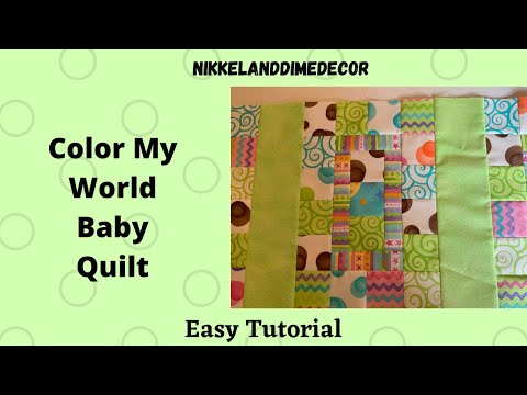 Color My World Baby Quilt Tutorial