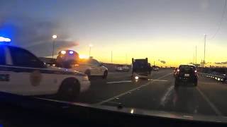 Dash cam Dolphin Expressway car crash morning 09/17/16