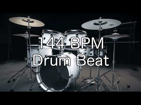 144 BPM Rock Drum Beat for Musical Practise