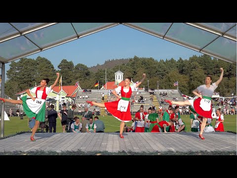 Irish Jig Scottish dancing competition at the 2024 Braemar Gathering Highland Games in Scotland