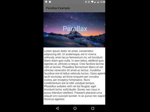 NativeScript Parallax Scroll Effect. Click to Play