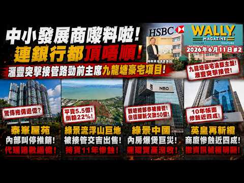 中小發展商嚟料啦! 連銀行都頂唔順! 滙豐突擊接管路勁前主席九龍塘豪宅項目!泰峯被爆拖佣過億? 綠景流浮山地皮被接管平賣! 英皇再斬纜商廈慘蝕近四成！