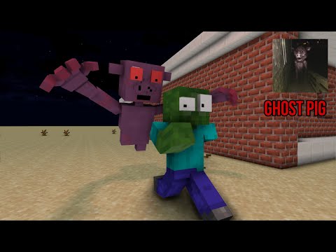 Monster School : GHOST PIG HORROR CHALLENGE - Minecraft Animation