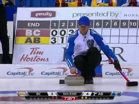 2012 Tim Hortons Brier - Cotter (BC) vs. Koe (AB) Draw 2