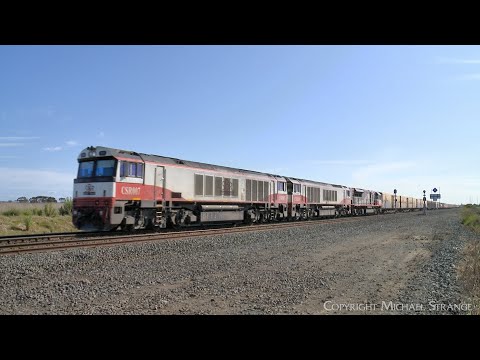 5PM9 SCT Freight Train With 3 Diesel Locomotives (25/9/2022) - PoathTV Australian Railways