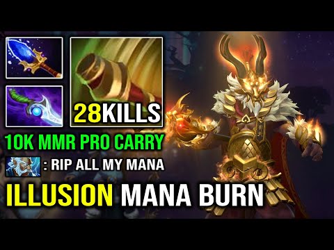 UNLIMITED Mana Burn illusion 1st ITEM Diffusal Crazy Pro 10K MMR Monkey King +60K Damage Dota 2