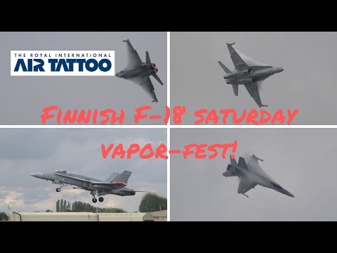 Finnish F-18 Saturday Demo .. RIAT 2019 (4K)