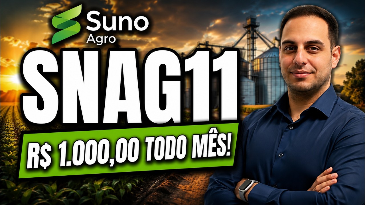 R$ 1.000,00 com FIAgro - Quanto Preciso Investir ? Estudo de Caso Real SNAG11 #sunoassetpb