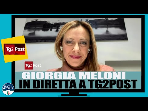Giorgia Meloni: Qualche minuto in diretta a Tg2 Post su Rai 2. Mi seguite?