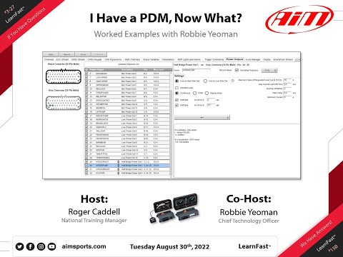 3-27 I Have an AiM PDM, Now What? - Live Webinar with Robbie Yeoman - 8/30/2022