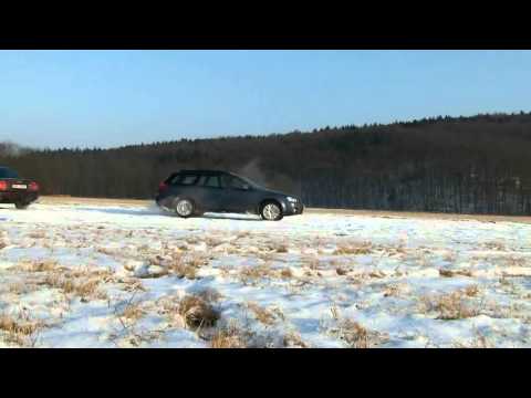 Audi A6 quattro vs  Subaru Outback on ice