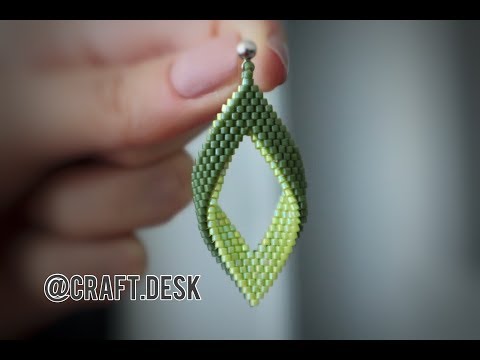 Folded Peyote Earrings with 2 colors