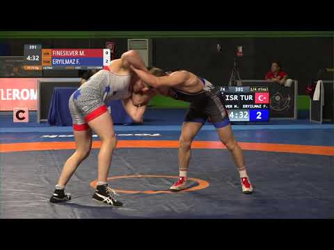 1/4 FS - 74 kg: M. FINESILVER (ISR) v. F. ERYILMAZ (TUR)