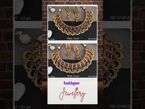 Antique jewelry high gold polish fancy design party wear ant...