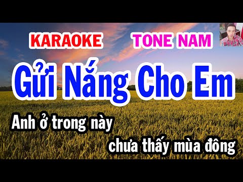 Karaoke  Gửi Nắng Cho Em  Tone Nam  Nhạc Sống  gia huy karaoke
