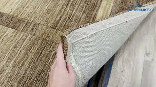 Ručně tkaný vlněný koberec Traditionell Vardan 240x340cm – severský vzor 100% střižní vlna brown