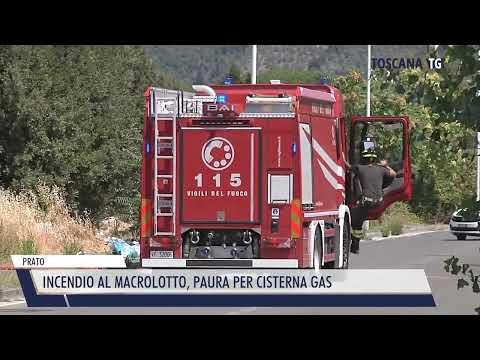 2022-08-10 PRATO - INCENDIO AL MACROLOTTO, PAURA PER CISTERNA GAS