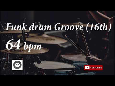 Funk Drum Groove HH 16th - 64 bpm - HQ