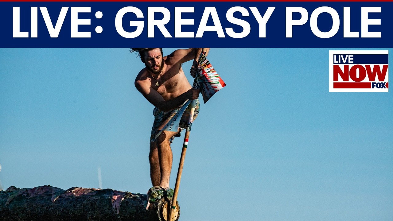 LIVE: St. Peter's Greasy Pole competition in Gloucester, Massachusetts 5PM ET
