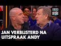 Jan weet niet wat hij hoort na uitspraak Andy: 'Wat is dat voor iets?!' | VERONICA OFFSIDE