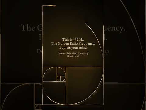 This is 432 Hz — the Golden Ratio Frequency. It quiets your mind. #mind #manifestation  #frequency
