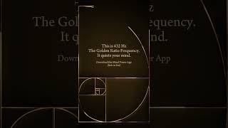 This is 432 Hz — the Golden Ratio Frequency. It quiets your mind. #mind #manifestation  #frequency