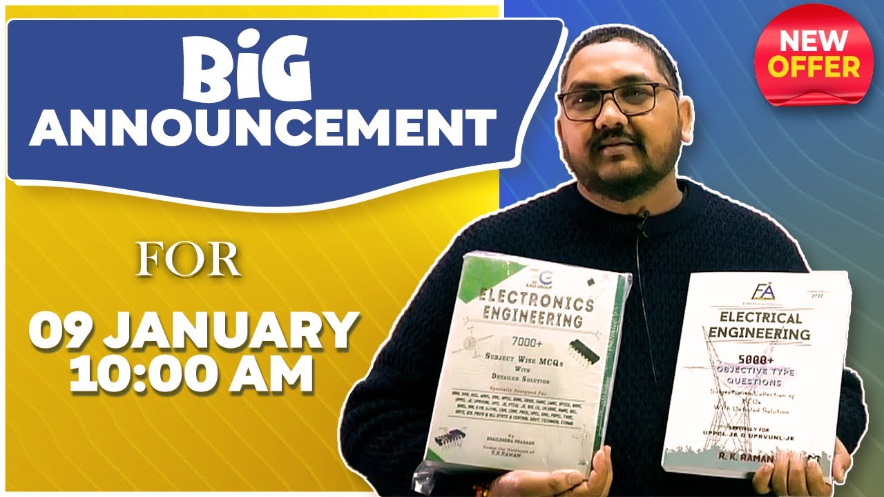 Watch video सभी बुकों (Books) पर भारी छूट | Big announcement on Electrical & Electronics books by Raman Sir Now सभी बुकों (Books) पर भारी छूट | Big announcement on Electrical & Electronics books by Raman Sir