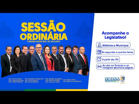 TV CÂMARA DE VEREADORES SESSÃO ORDINÁRIA - SALGADO/SE 08/05/2024