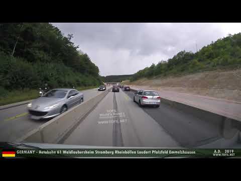 1062 GERMANY - Autobahn 61 Waldlaubersheim Stromberg Rheinböllen Laudert Pfalzfeld Emmelshausen 2019