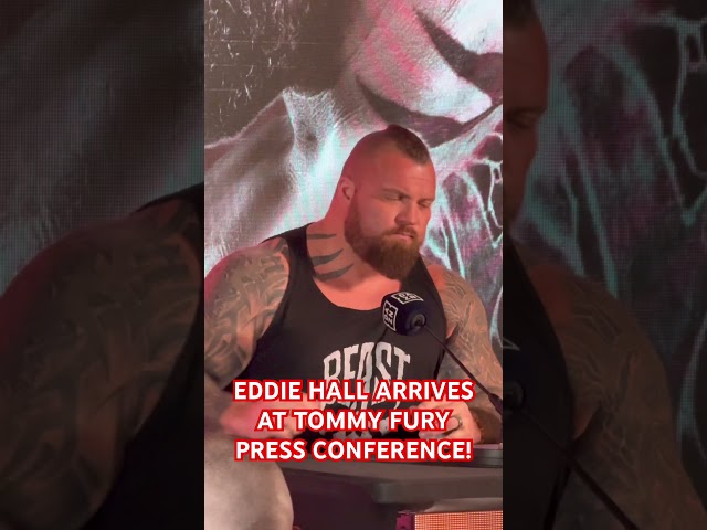 EDDIE HALL ARRIVES AT TOMMY FURY PRESS CONFERENCE!
