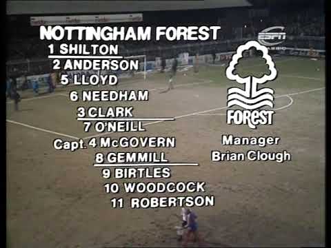 Nottingham Forest v Grasshoppers European Cup Quarter Final 1st Leg 07-03-1979