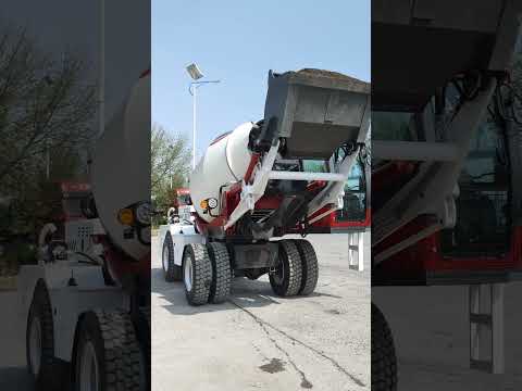Self-loading concrete mixer truck #concretemixermachine #mixer #concretemixertruck