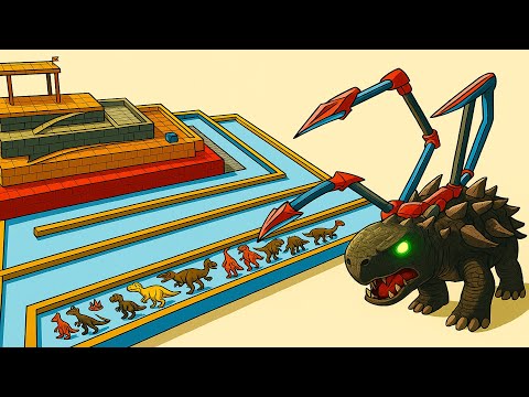 ESCAPE FROM ALIEN ANKYLOSAURUS - Animal Revolt Battle Simulator - ARBS