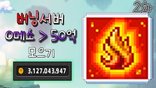 버닝서버 0메소에서 50억모으기 2화 (30억 돌파)