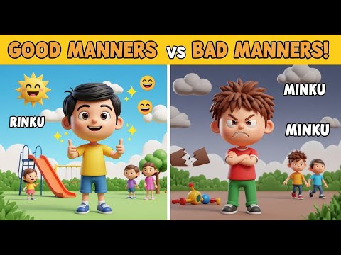 Rinku vs Minku – Manners Matter | Good Manners Vs Bad Manners | fun learning