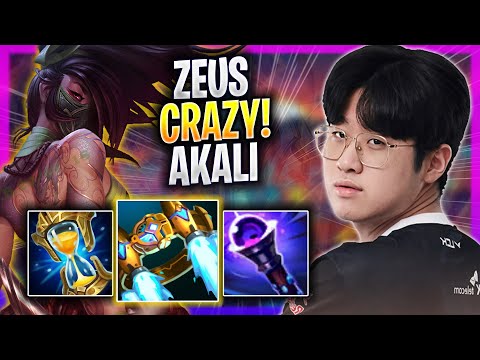 ZEUS IS SO CRAZY WITH AKALI! - T1 Zeus Plays Akali TOP vs Riven! | Season 2023