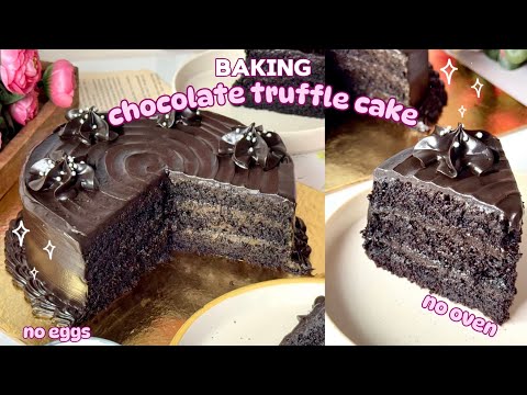 Bakery style eggless chocolate truffle cake | NO OVEN | NO EGGS | BEST RECIPE