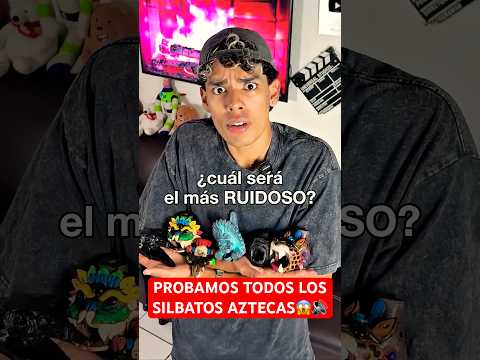 PROBAMOS TODOS LOS SILBATOS AZTECAS 😱🔊💀 #comedia #humor #shorts #lospqliares