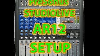 Video thumbnail for PreSonus StudioLive AR12 SETUP & SD RECORDING by Deb Erney (DebErneydotcom)