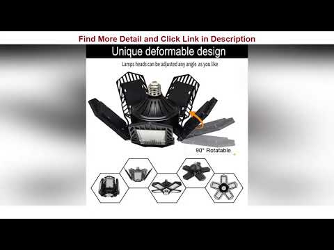 ✓ 2 Pack LED Garage Lights,160W Deformable Garage Lights 16500Lumens Adjustable LED Garage Lighting