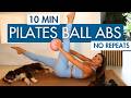 10 MIN Pilates Ball Core Workout No Repeats Toned Abs From Home
