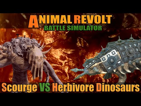 Scourge vs Herbivore Dinosaurs - Animal Revolt Battle Simulator